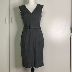 Banana Republic Double V Gray Flannel Sheath